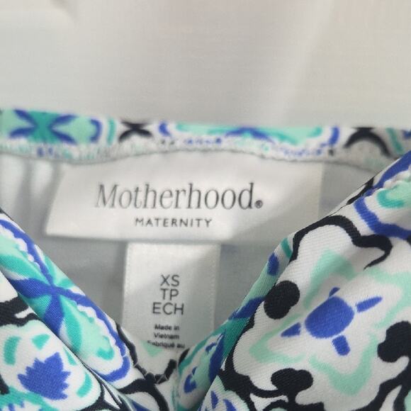 ❤️NWOT❤️Motherhood Blue and White Floral Tankini Top - Picture 4 of 12